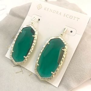 Kendra Scott Ella Earrings Green Gold